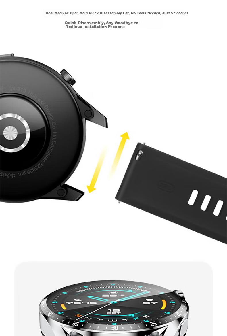 Ремешок Smorss для Huawei Watch 5/4 Pro/GT6/GT5/4/GT3/3/Pro/GT2/Oppo Watch 4 Pro/X, оригинальный силиконовый спортивный ремешок
