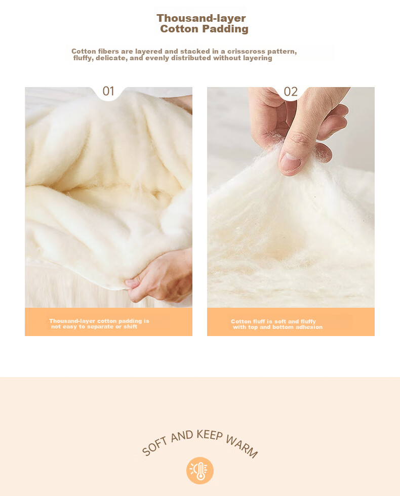 Матрас Wuyinliangpin 100% хлопок, 1.8*2м, 6 цзинь, Xinjiang First-Grade Cotton, толстый стеганый чехол для постельного белья
