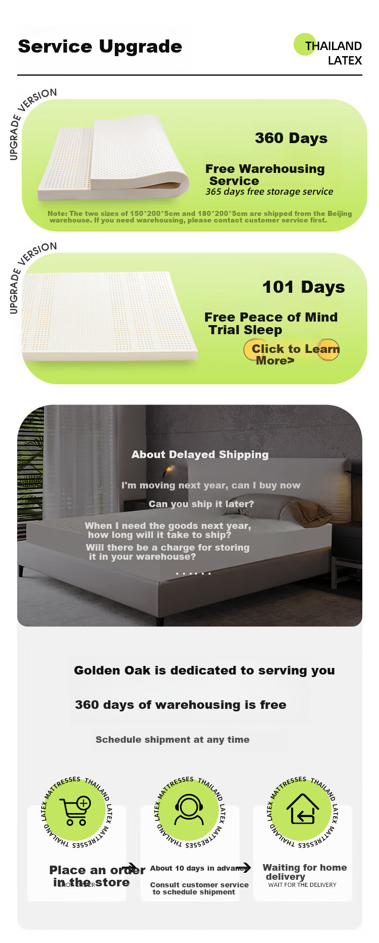 Матрас Jinxiangshu Tai Shu Latex Mattress, натуральный латекс из Таиланда, для дома и студентов, 1.5*2 метра, средней жесткости