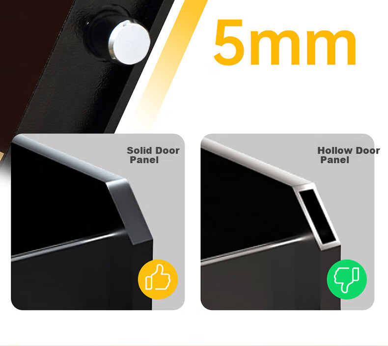 Сейф QNN Home Safe CF60, 58 см, всестальной, для кровати, с двойной защитой от кражи и перемещения, небольшой офисный шкаф для конфиденциальных документов