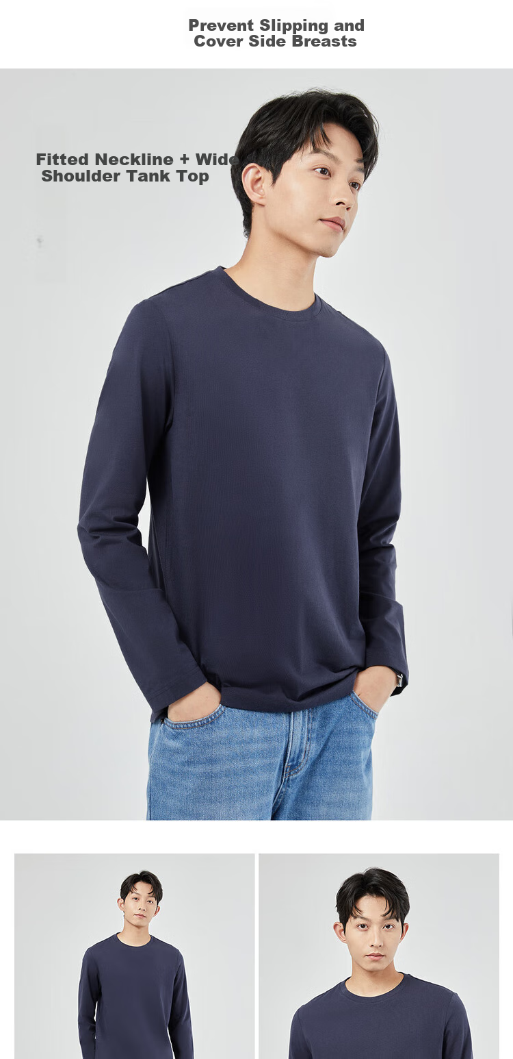 Мужская футболка Giordano с длинным рукавом, 100% хлопок, однотонная с круглым вырезом, модель 01023820