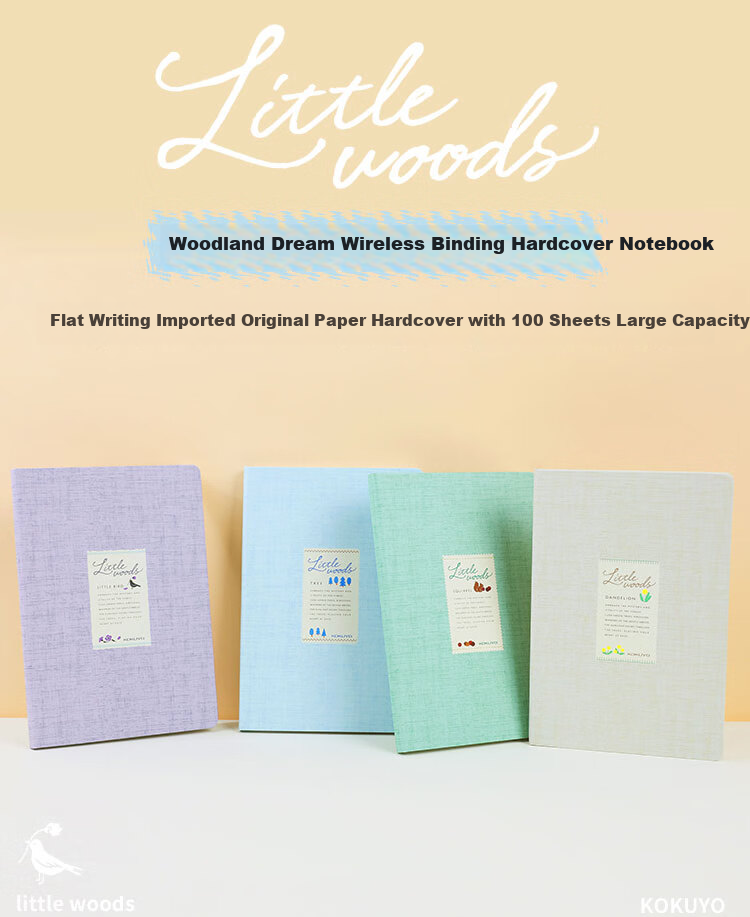 Блокнот KOKUYO Littlewoods Series, спиральный, твердая обложка, 100 страниц, 8 мм в линейку, цвет "Ирис" (фиолетовый)