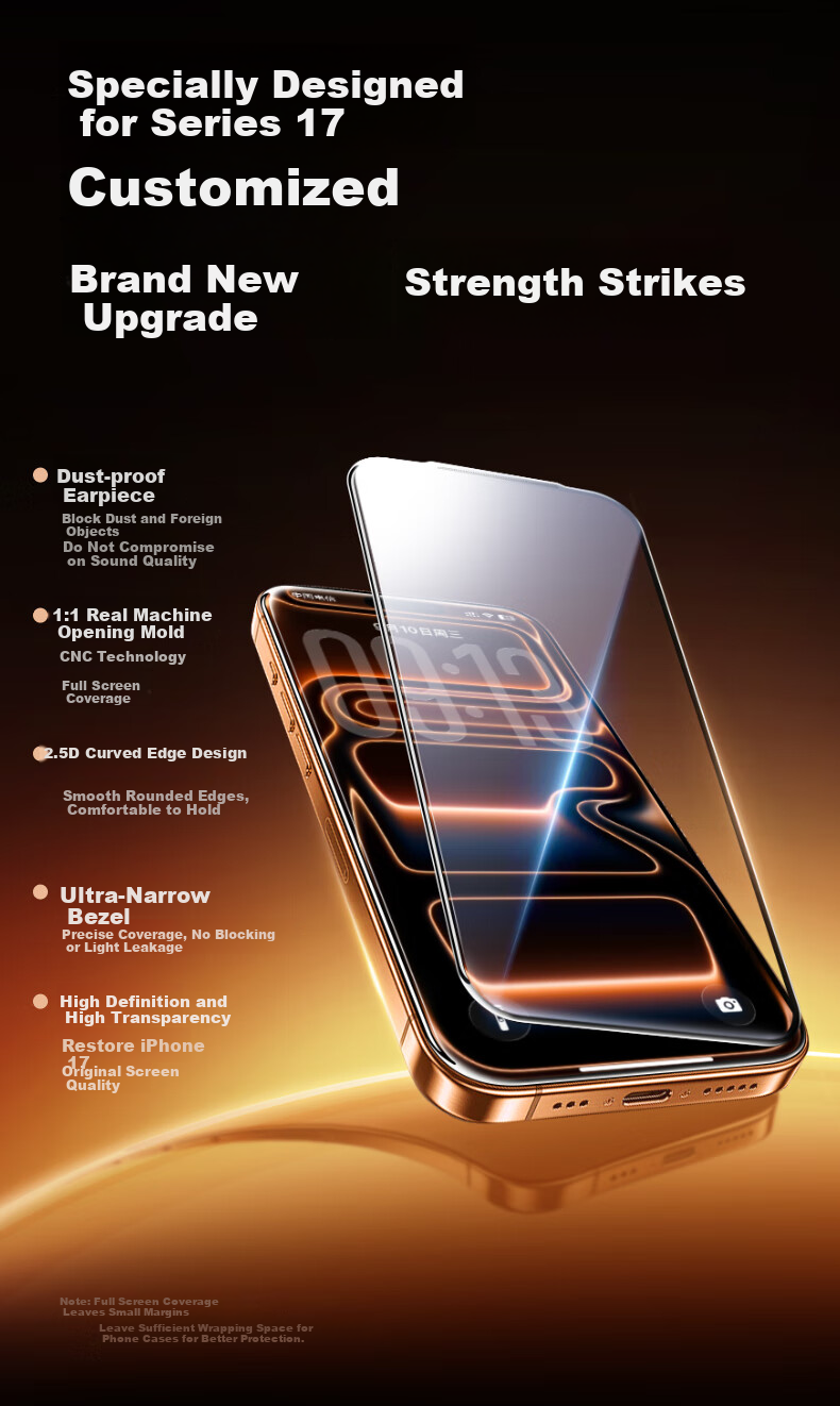 Защитное стекло для iPhone 17 Pro Max