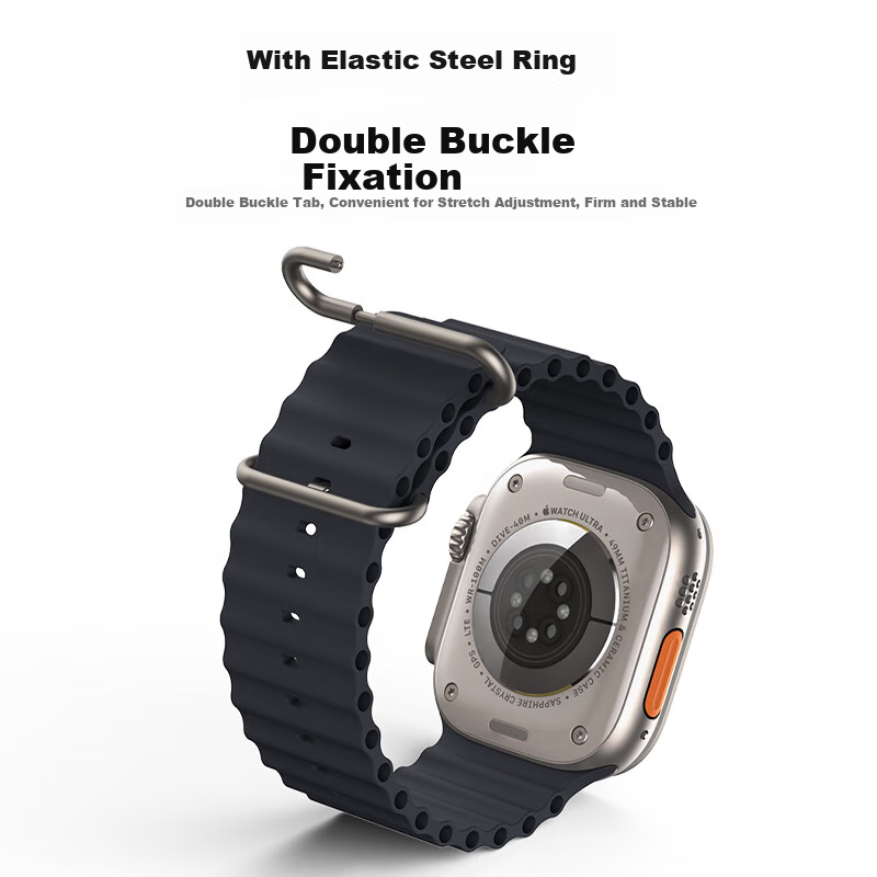 Ремешок W&P Ocean Silicone для Apple Watch Ultra 3/2, белый, размер 45 мм