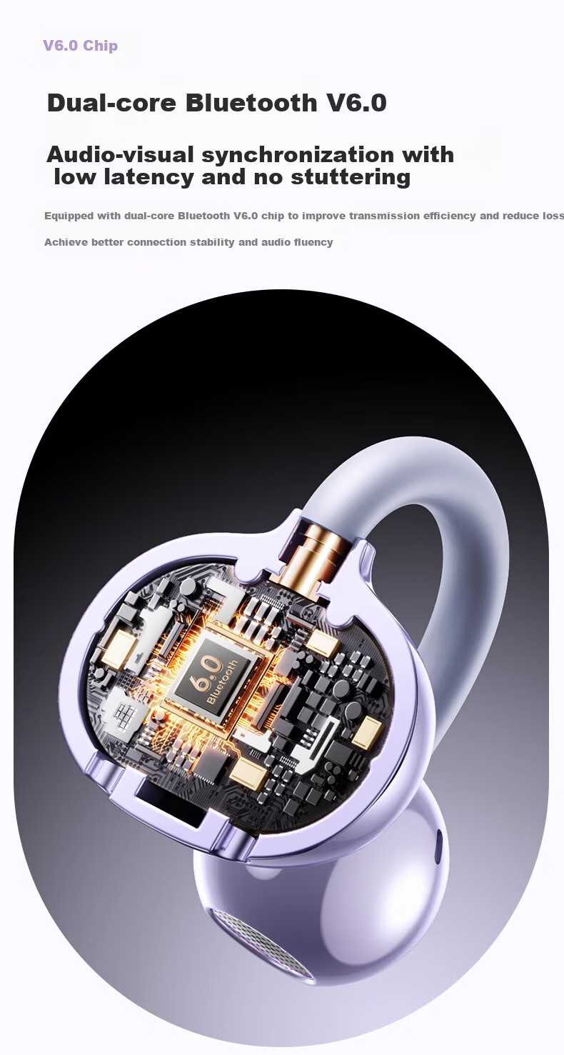 Bluetooth-наушники 1MORE S20PRO, клипса, открытое ухо, костная проводимость, долгая батарея, шумоподавление, золотой