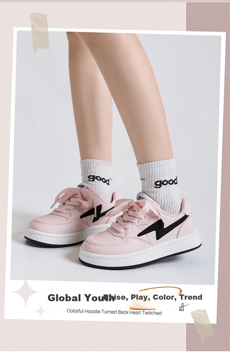 Кроссовки HUANQIU Lightning White Shoes, женские, весна-осень, модные, повседневные, низкие, белые, размер 37