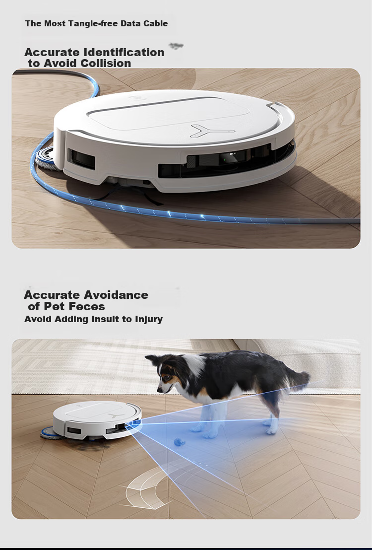 Робот-пылесос ECOVACS T50 PRO с функцией влажной уборки, автоматической очисткой, сбором пыли, интеллектуальным домашним использованием, двойными механическими рычагами, обнаружением волос, версией резервуара для воды с нулевым запутыванием (совместим с HarmonyOS)