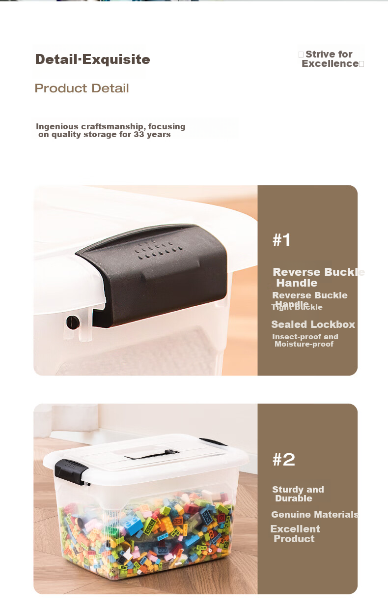 Пластиковый контейнер для хранения Citylong, 13 л, прозрачный, 37x26.5x22 см