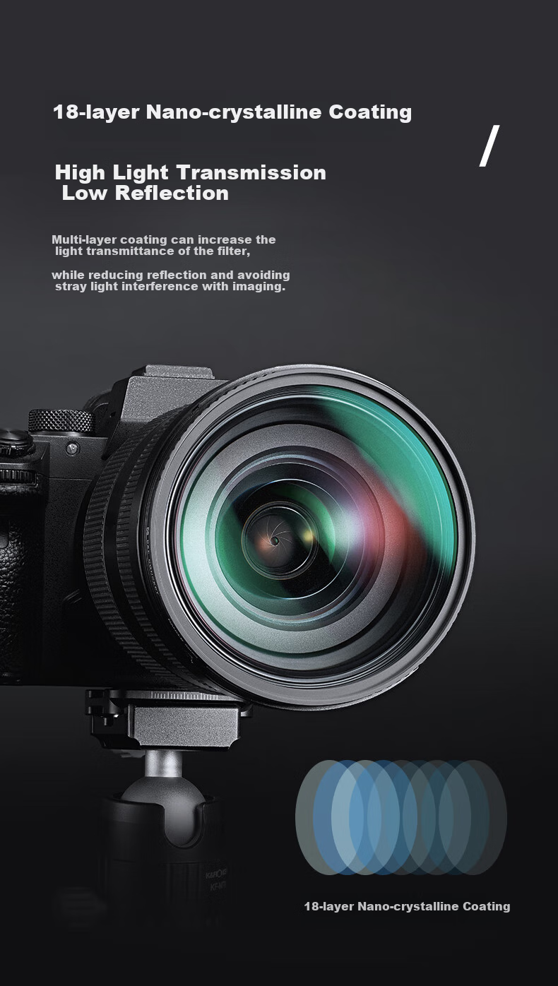 Фильтр K&F CONCEPT Black Soft 1/4, 52мм, для DSLR и беззеркальных камер, для создания мягкого светового эффекта и портретов