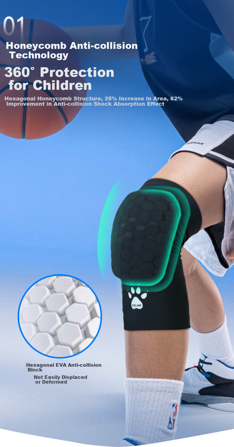 Детские спортивные наколенники KELME, защита от падений при беге и баскетболе, противоударные