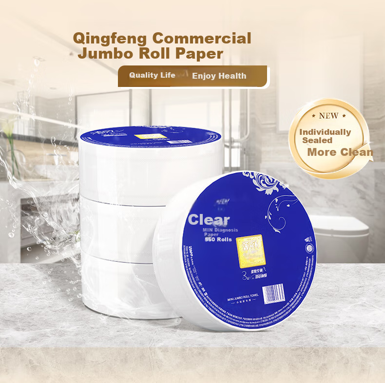 Туалетная бумага Qingfeng Core, 3-слойная, 510 г*6 рулонов, коммерческая для отелей, BJ0WA3E