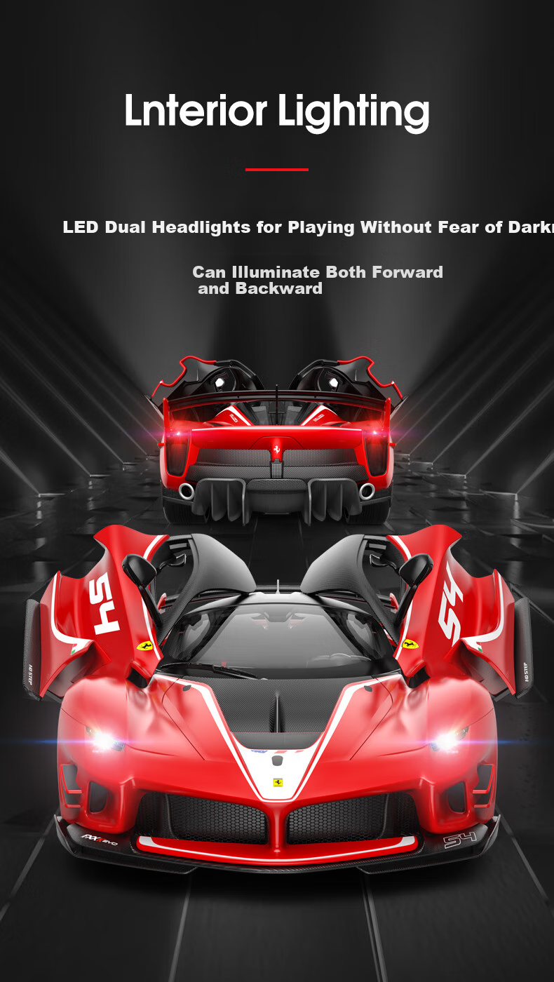 Радиоуправляемая машина Rastar Ferrari FXX K EVO, масштаб 1:14, красная, 34.6 см, подарочный набор