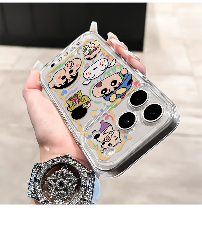 Противоударный чехол Yingkaida для iPhone 17 Pro, мягкий защитный чехол, износостойкий, прозрачный дизайн, с логотипом "Маленькая зарплата"