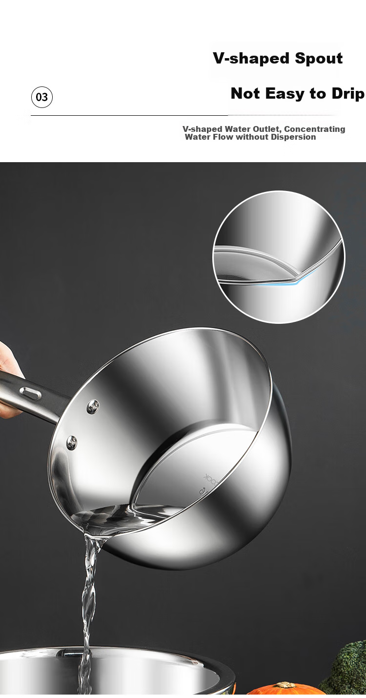 MAXCOOK 316L Нержавеющая сталь, ковш для воды, 18 см, для дома и коммерческого использования, черпак для воды MCPJ2355