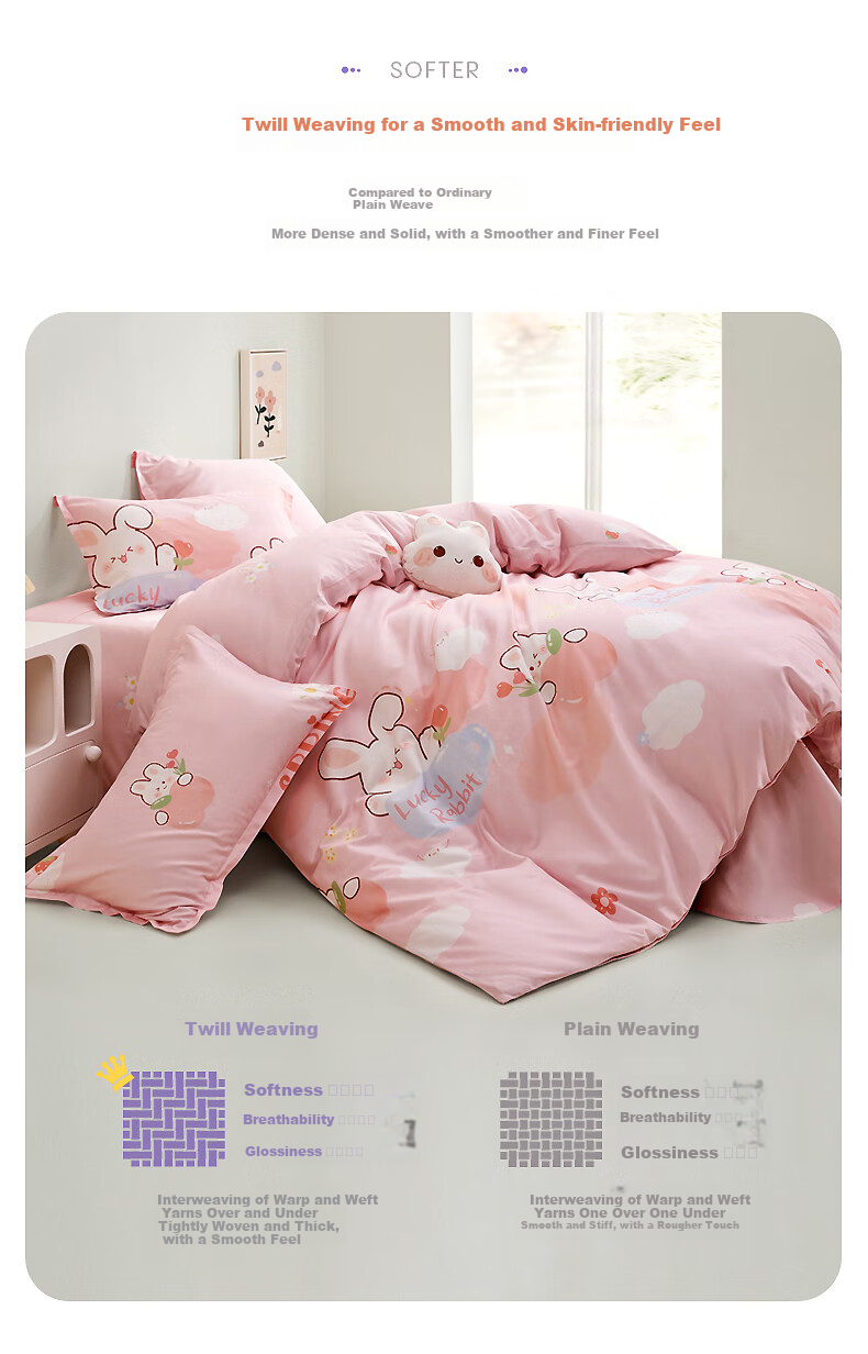 Комплект постельного белья Luolaikids, 3 предмета, 100% хлопок, размер 150*215