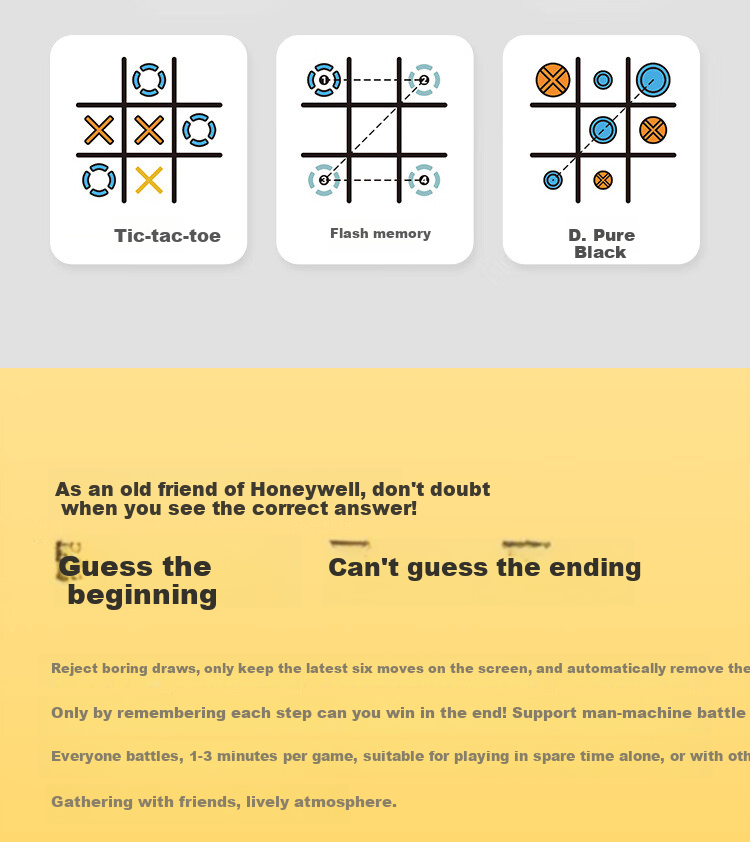 Интеллектуальная развивающая игрушка GiiKER Super Tic-Tac-Toe, электронная игра для детей, подарок на Новый год, три в ряд