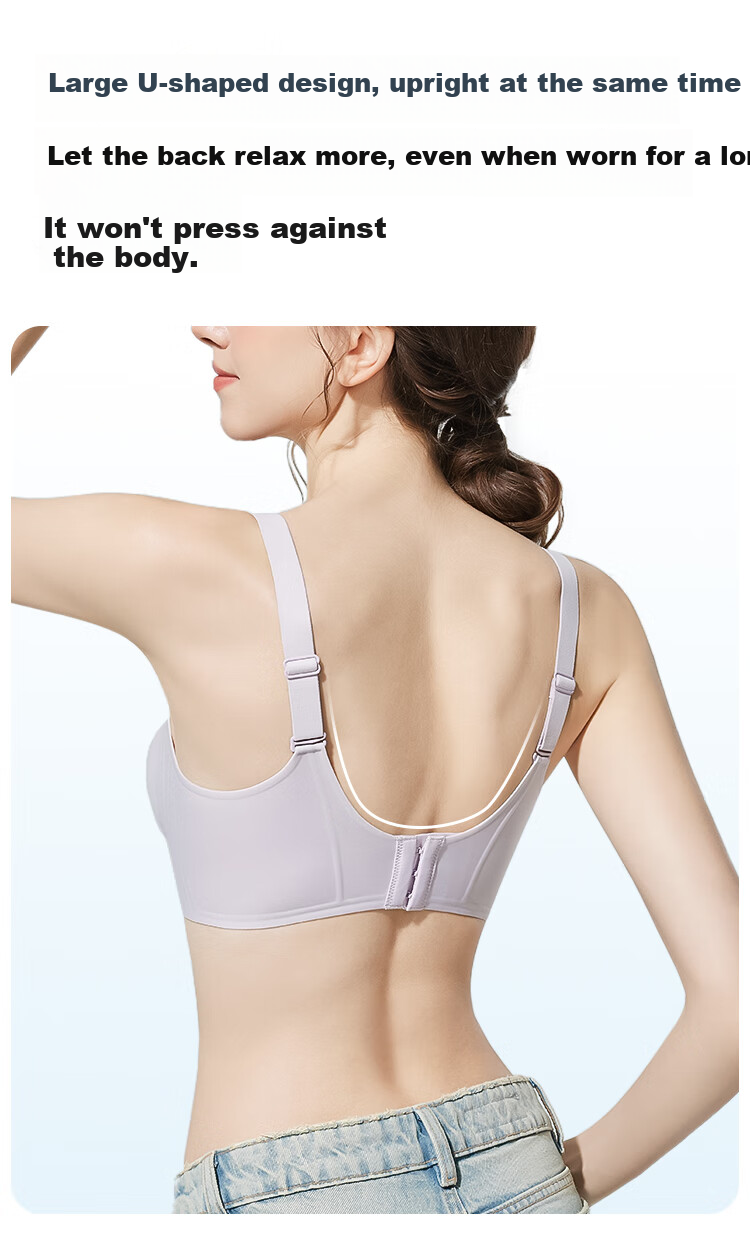 Бюстгальтер MiiOW Soft Support для женщин, минимизирующий большой бюст, Push-Up, бесшовный, без косточек, тонкий летний стиль, сексуальный бюстгальтер, фиолетовый, размер M