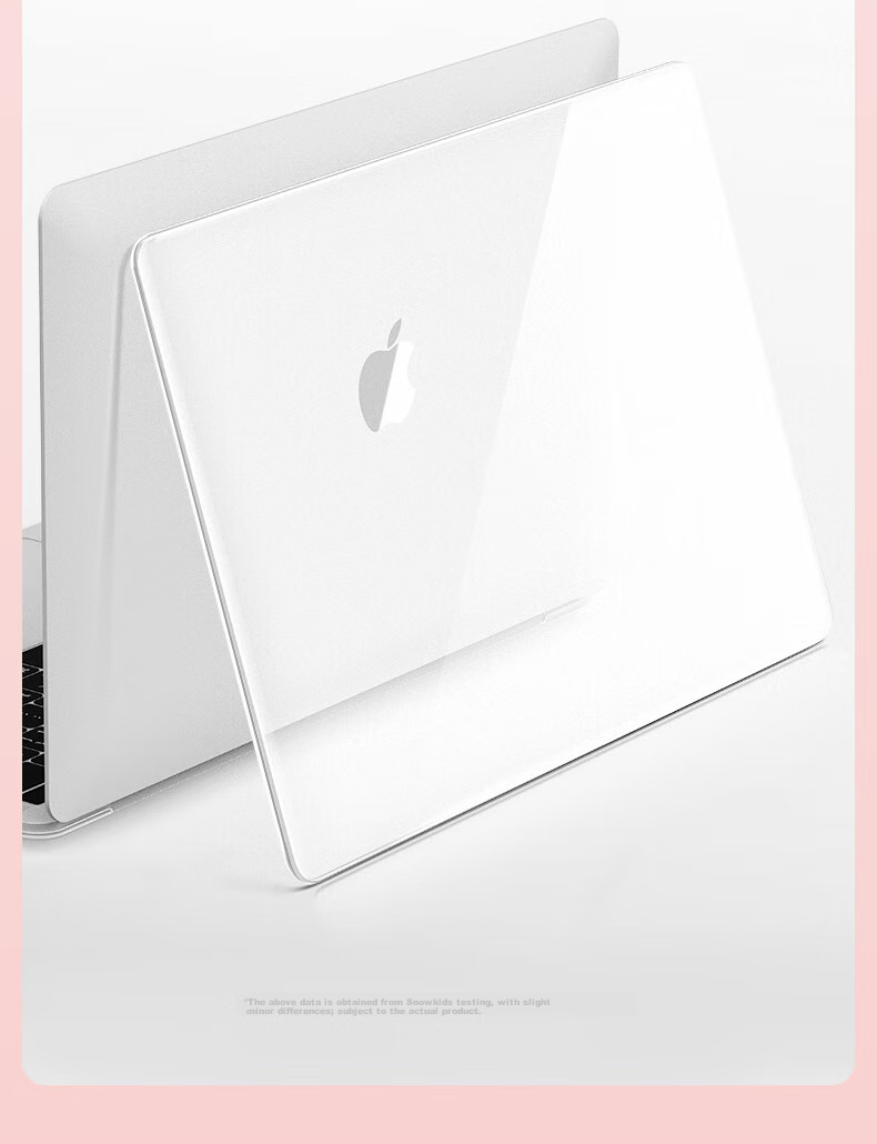 Защитный чехол Snowkids для Apple MacBook Air 13.6" M4/M3/M2, тонкий, матовый, белый