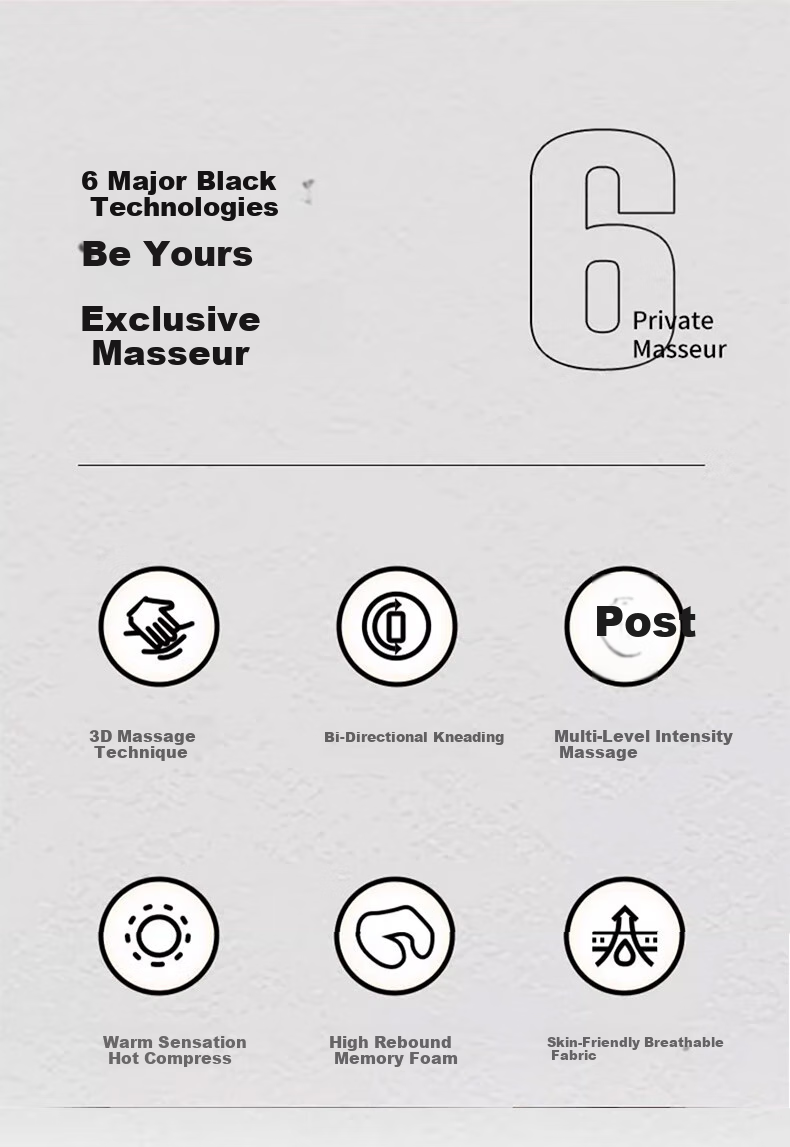 Массажная подушка Aisheer для шеи и плеч, U-образная, с подогревом, USB-зарядка, подарок для женщин