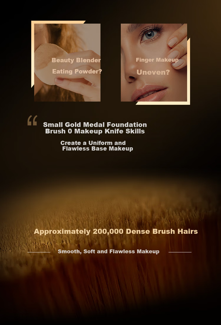 Кисть для макияжа LOREAL Golden Perfect Foundation Brush, синтетические волокна, для тональной основы, без следов, идеальный дачный да подарок
