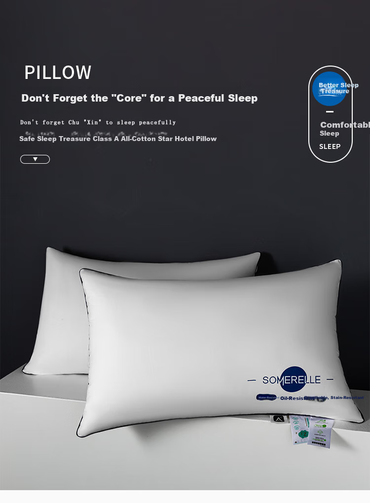 Подушка SOMERELLE Pure Cotton Hotel Triple-Protection, 48x74 см, 2 шт.