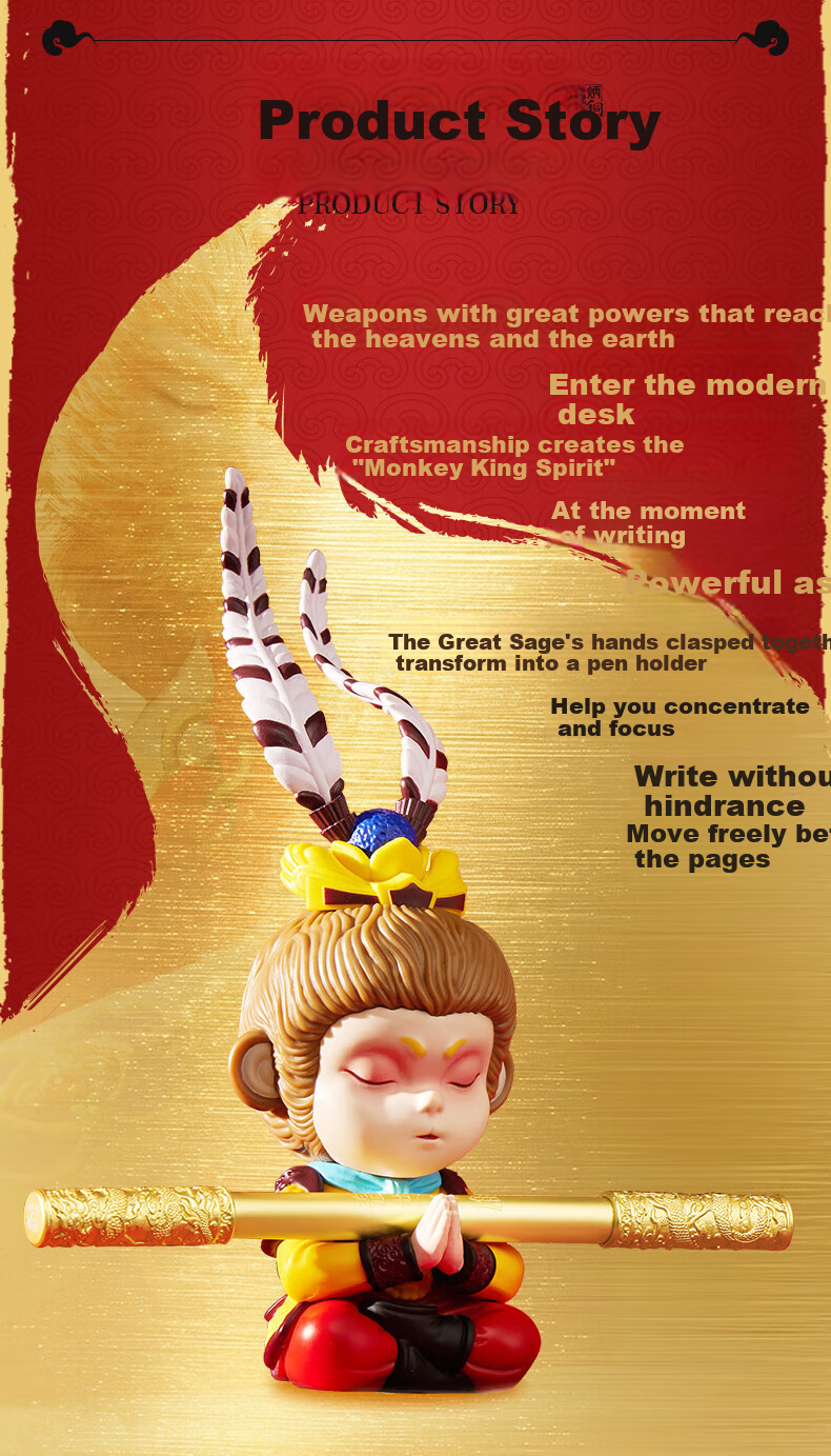 Перьевая ручка HERO Zhu Bingren, подарочный набор "Путешествие на Запад", фигурка "Царь обезьян Сунь Укун", высококлассная ручка для подписи, подарок на день рождения студента