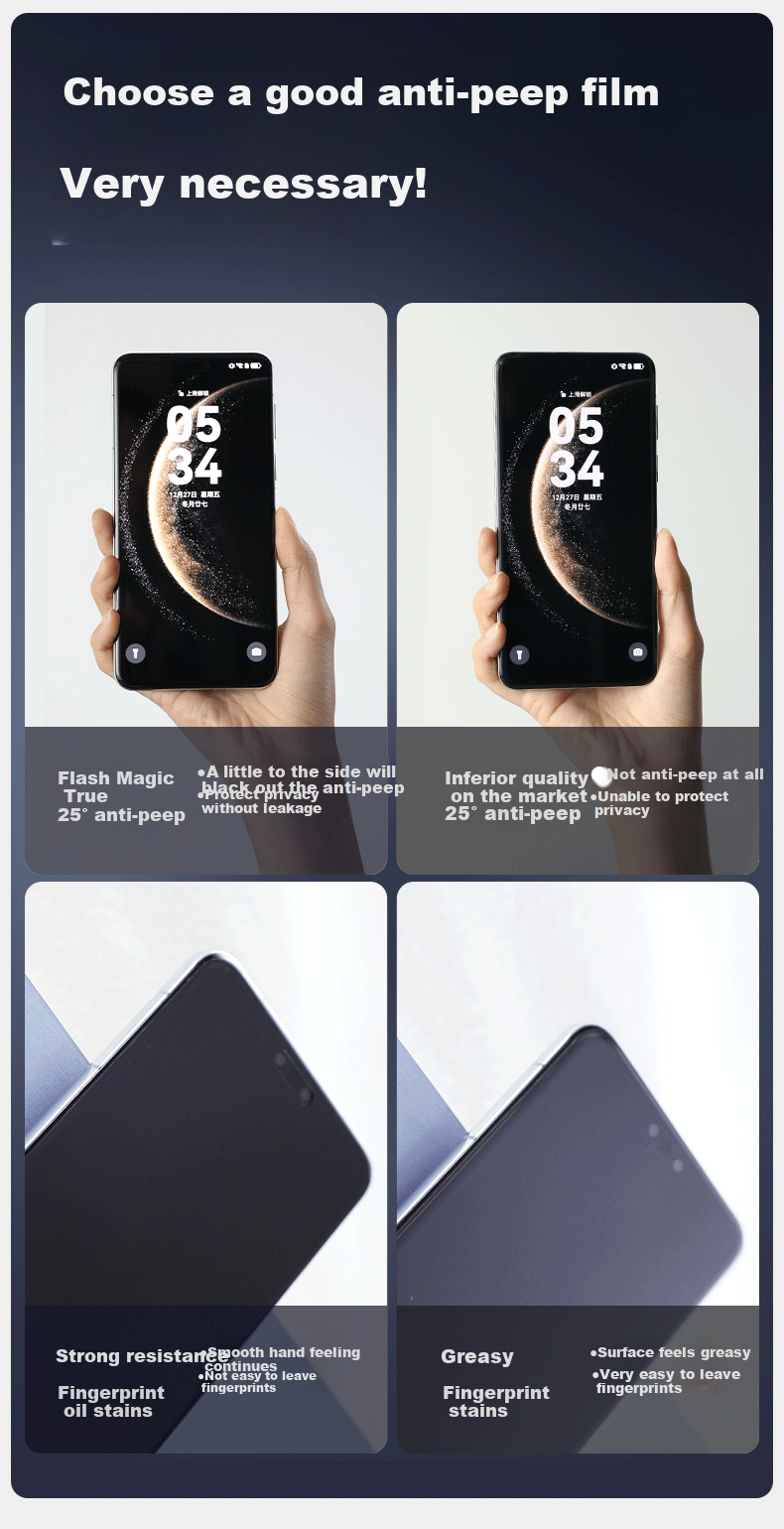 Защитная пленка Shanmo для Huawei Mate 70 Pro, антишпионская, противоударная, с полным клеем, для Mate 70 Pro+