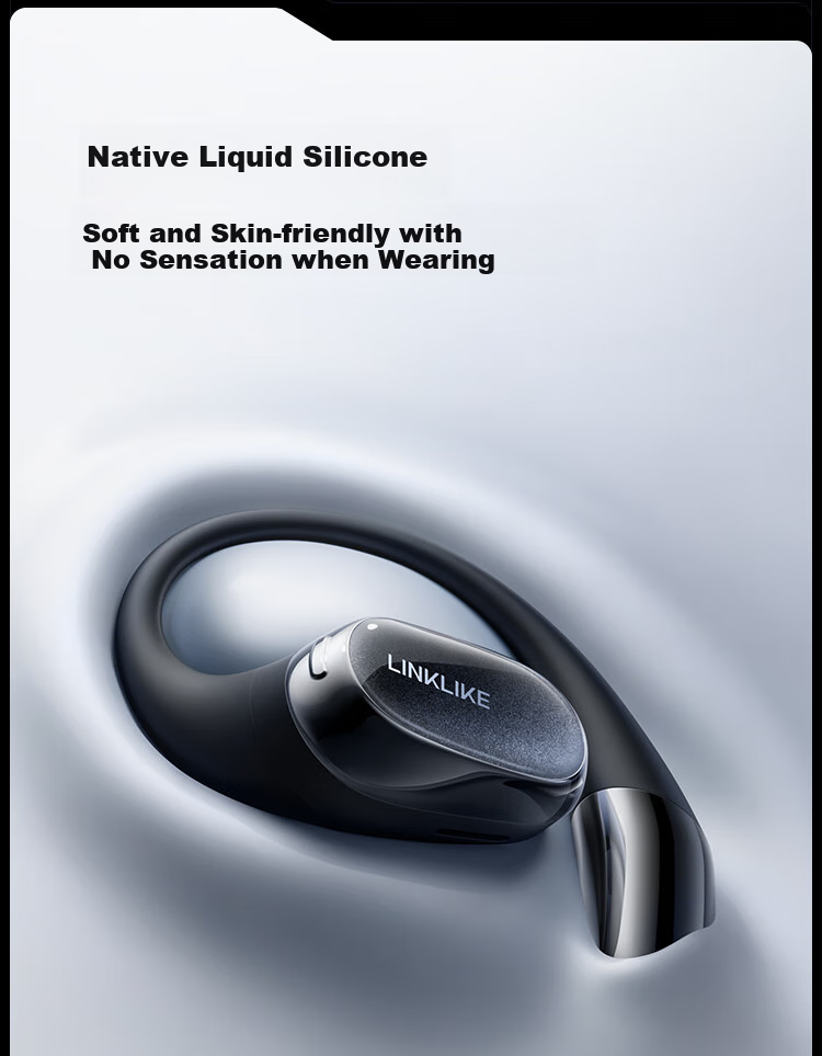 Беспроводные наушники Linklike Free12, Bluetooth 5.4, спортивные, накладные, с микрофоном, IPX5, белый