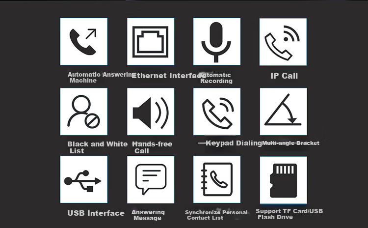 IP-телефон Newmine HL2008TSD-9082(R) с записью разговоров, Android Smart Phone, поддержка черного списка для адресной книги и внутренних систем