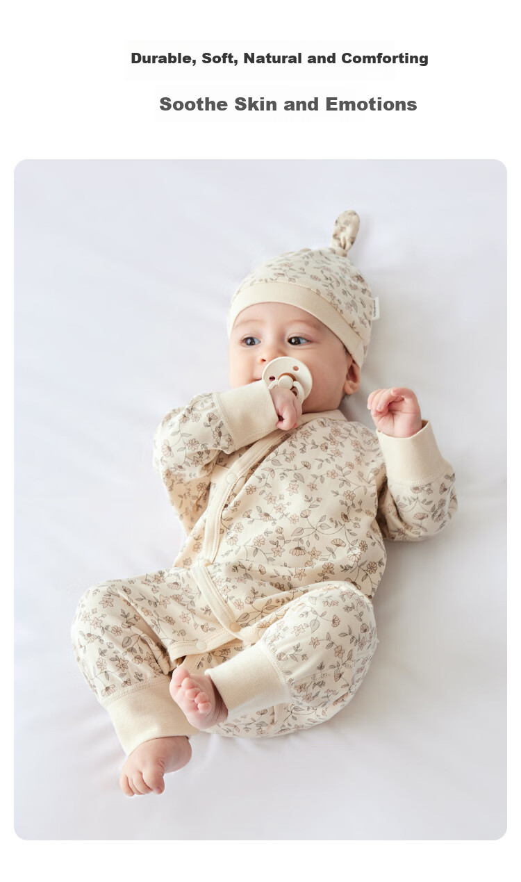 Детский комбинезон Babylove "Anxinrou" Весна-Осень, модель "Монах", для новорожденных, унисекс, с длинным рукавом, размер 59 см, цвет "Сад Моне"