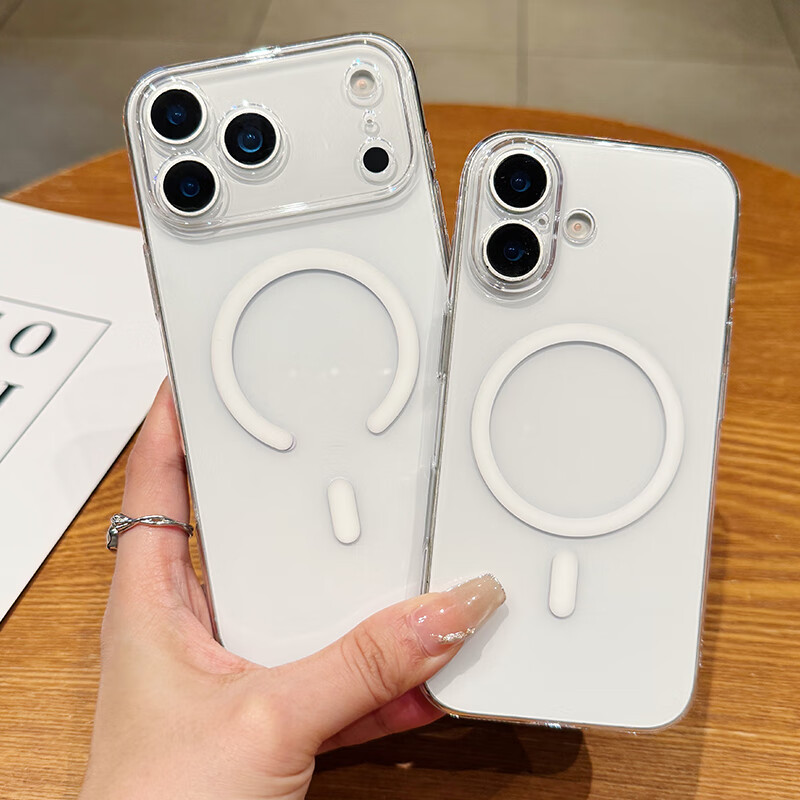 Прозрачный магнитный чехол Sihuanke для Apple iPhone 17 Pro Max, полное покрытие