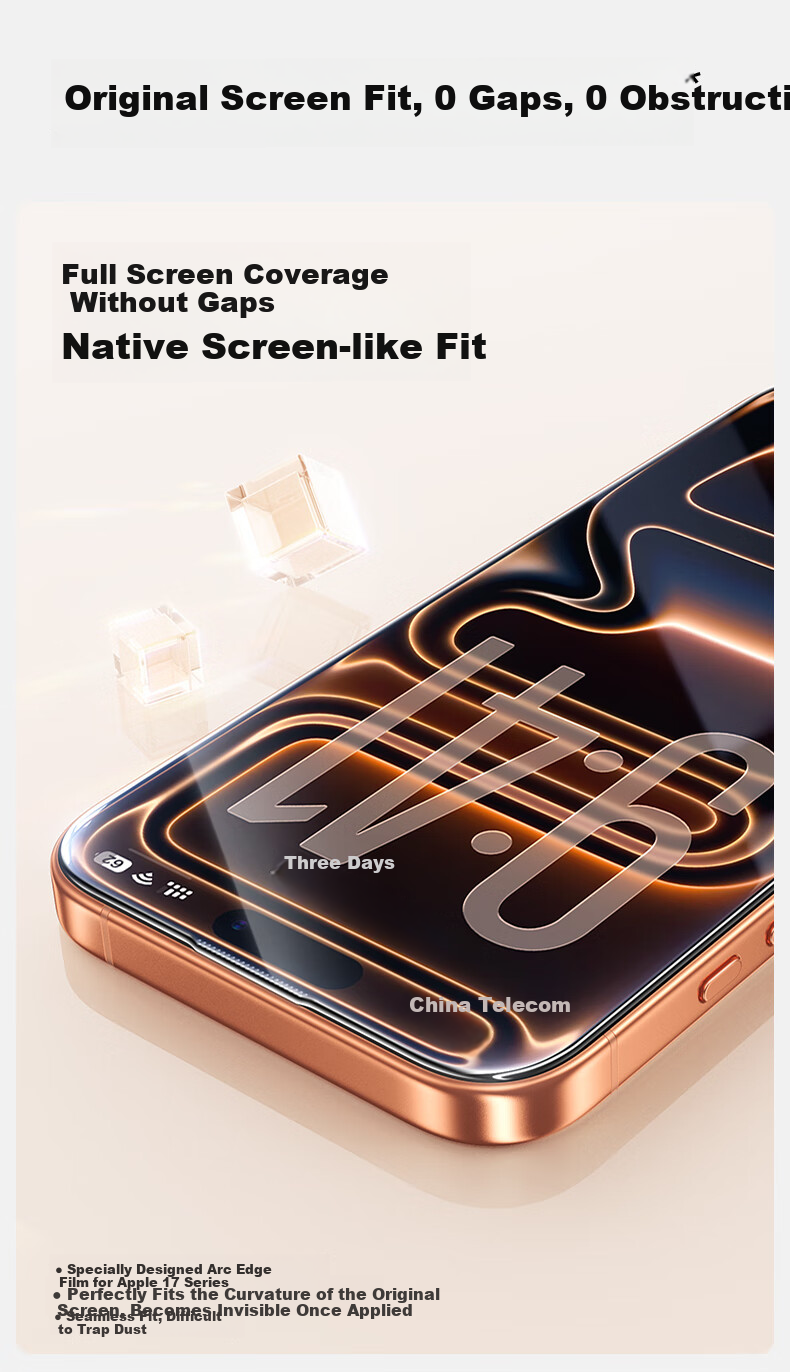 Защитная пленка Shanmo AR для iPhone 17 Pro, закаленное стекло, полноэкранное покрытие, антибликовая, пыленепроницаемая, противоударная