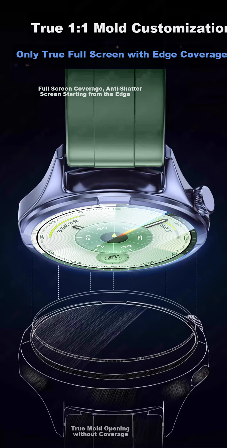 Защитное стекло Stiger для Huawei Watch GT6 46 мм, комплект из 2 штук