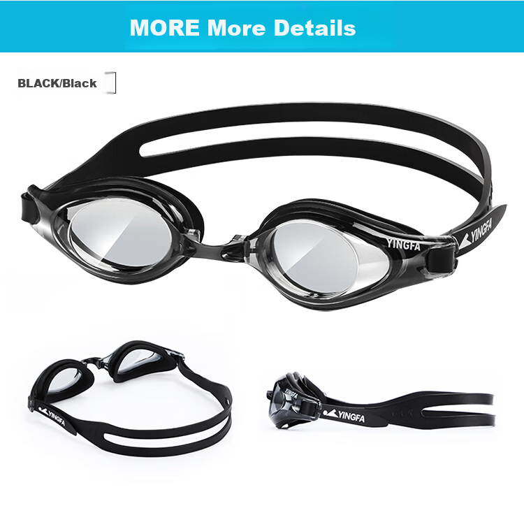 Очки для плавания YINGFA, высококачественные, с защитой от запотевания, профессиональные тренировочные очки большого размера для студентов, подростков, мужчин и женщин, черные