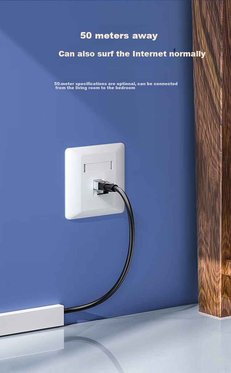 Сетевой кабель SAMZHE CAT6 Gigabit Ethernet, 8-жильный витой экран, 20 метров, черный GWD6200