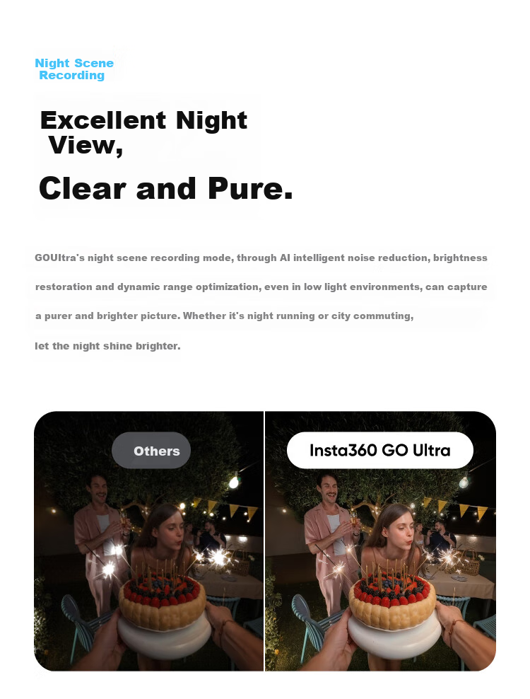 Экшн-камера Insta360 GO Ultra, 4K, водонепроницаемая, компактная, для спорта и путешествий, Agile White