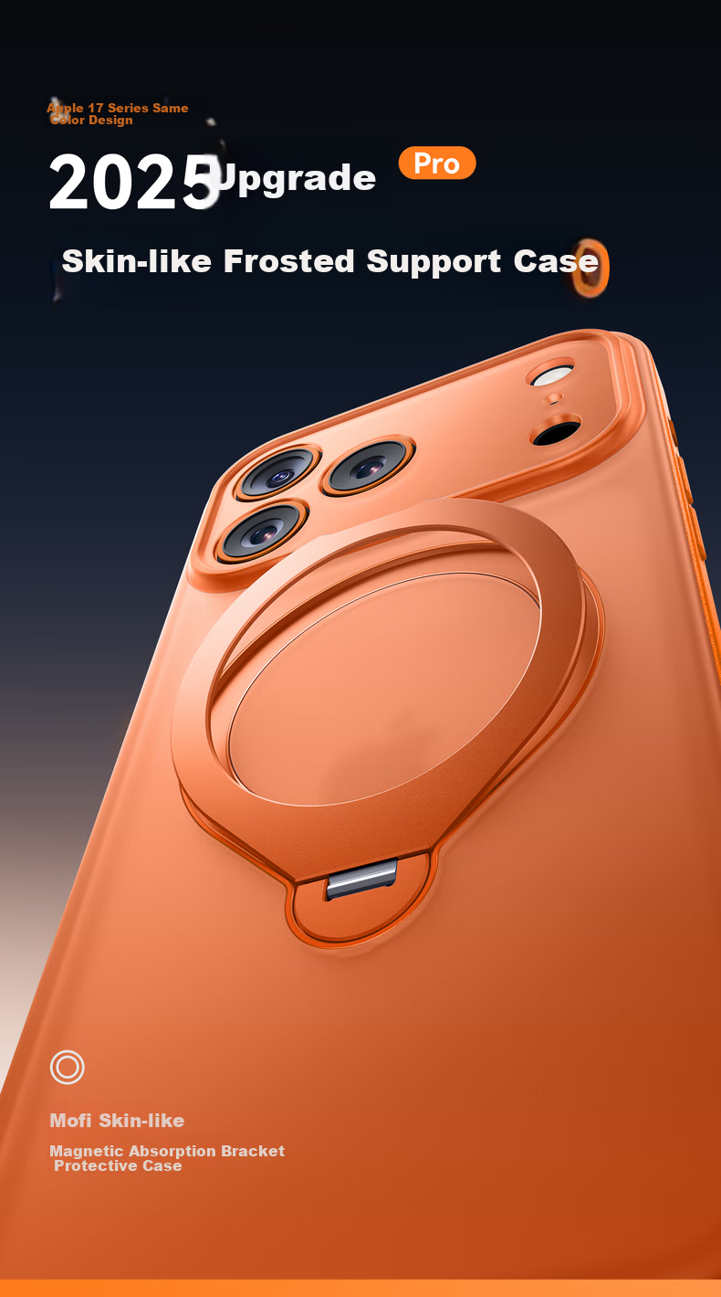 Чехол-накладка Mofei для Apple iPhone 17, противоударный, с подставкой, прозрачный, белый