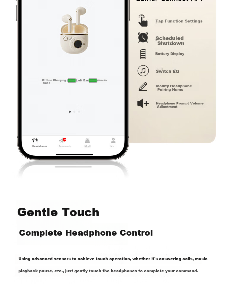 Беспроводные наушники Edifier TO-U3 Plus True Wireless Bluetooth, полувкладыши, белый, белый