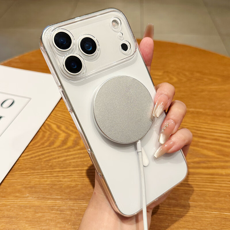 Прозрачный магнитный чехол Sihuanke для Apple iPhone 17 Pro Max, полное покрытие
