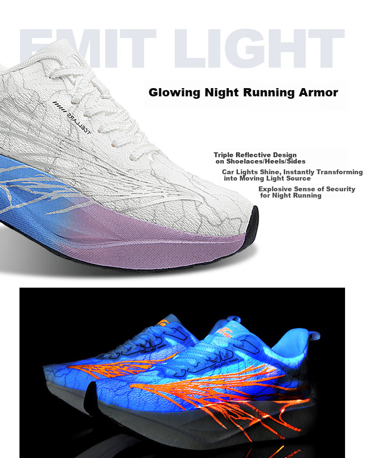 Кроссовки Tcellars Running Shoes, мужские кроссовки для бега, модель Qian Niao Fen, размер 37, цвет Тысяча птиц розовый