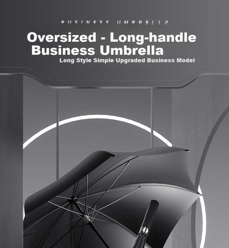 Зонт Xiaomo Long-Handle Umbrella, большой, ветрозащитный, бизнес-стиль, черный, кастомизируемый