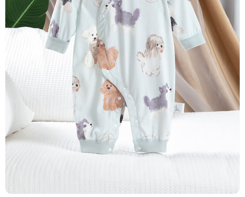 Детский зимний комбинезон Happy Little Bear, антибактериальный, устойчивый к клещам, утепленный хлопком, для малышей, унисекс, 73 см, "Dog Planet"