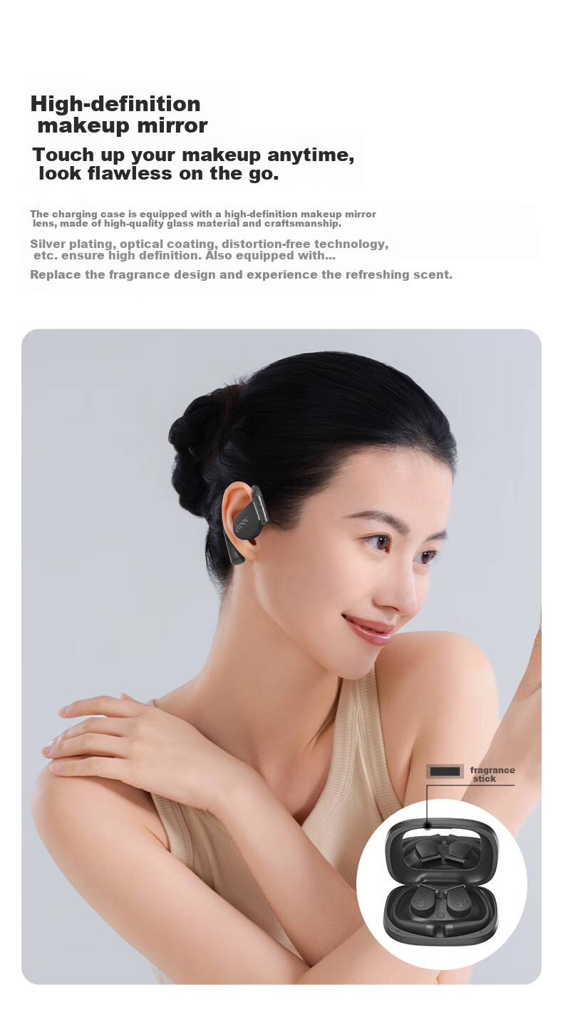 Беспроводные наушники Cleer ARC5 Sound Arc, Bluetooth 5.2, защита от воды и пота IPX7, с микрофоном, черный