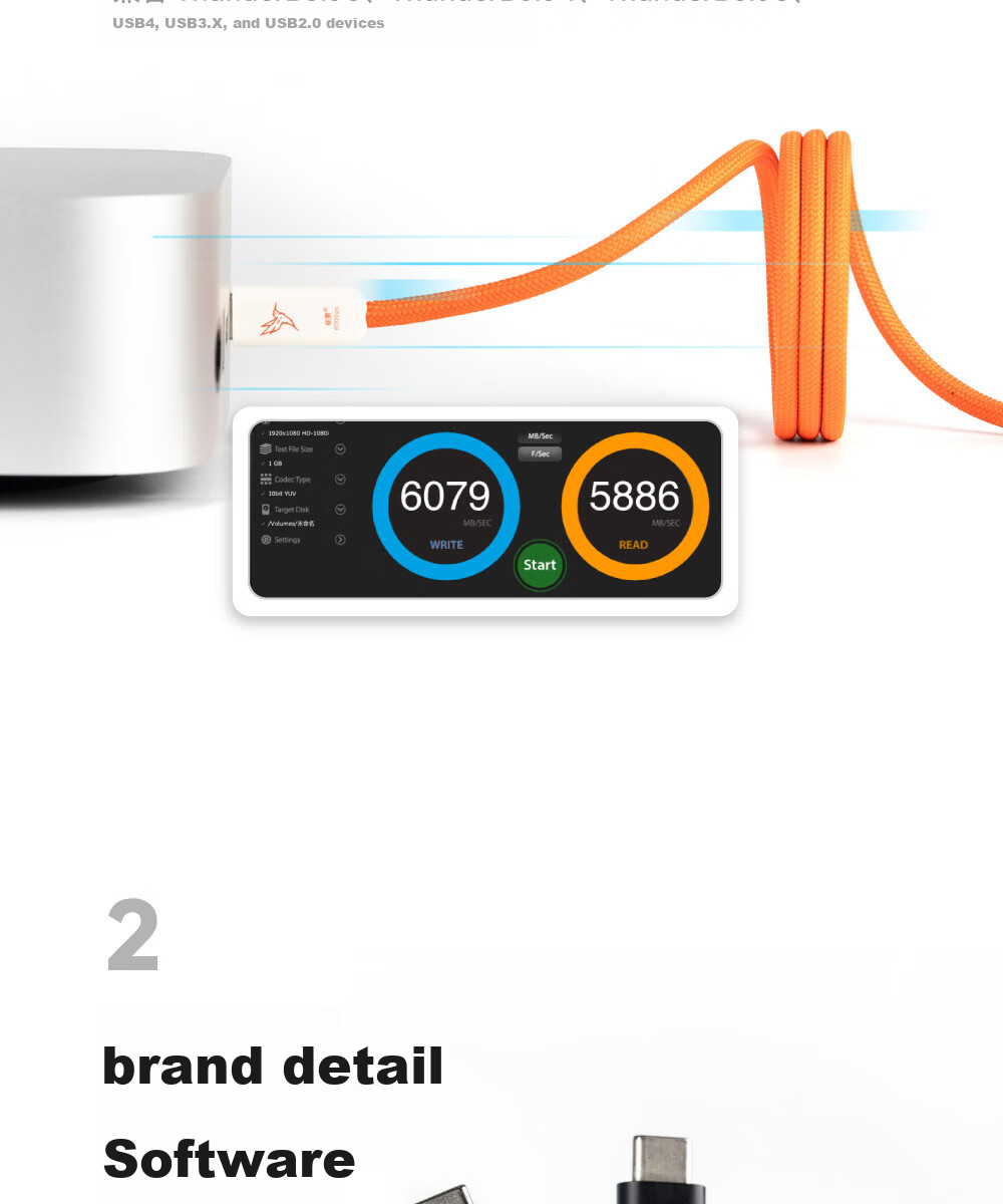 Кабель CANDYSIGN SlimBolt 5 USB4 240W 80Gbps Type-C to Type-C, 0.5 метра, фантомный черный