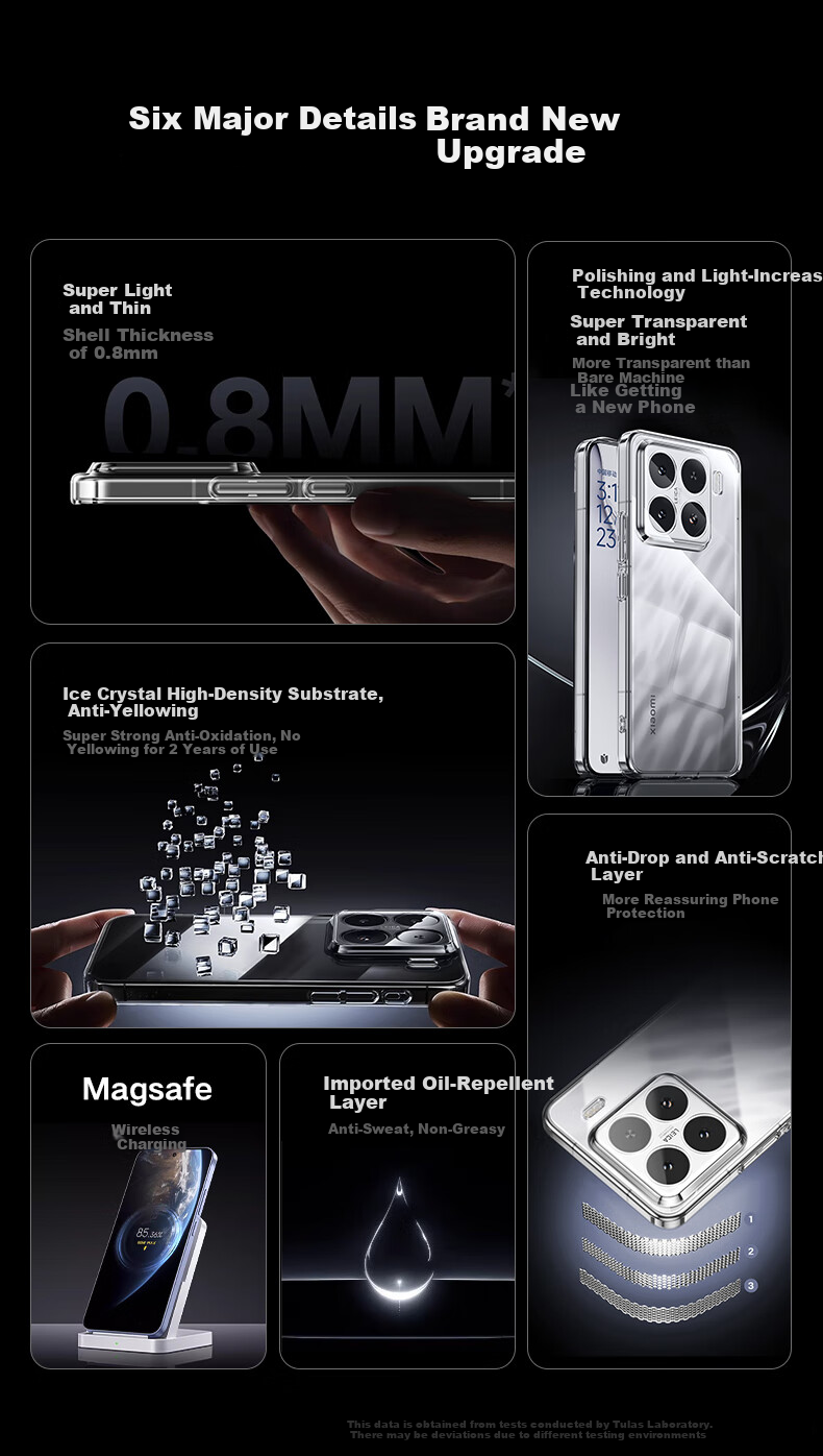 Противоударный чехол TORRAS для Xiaomi 17 Pro, ультратонкий, прозрачный, с защитой от пожелтения