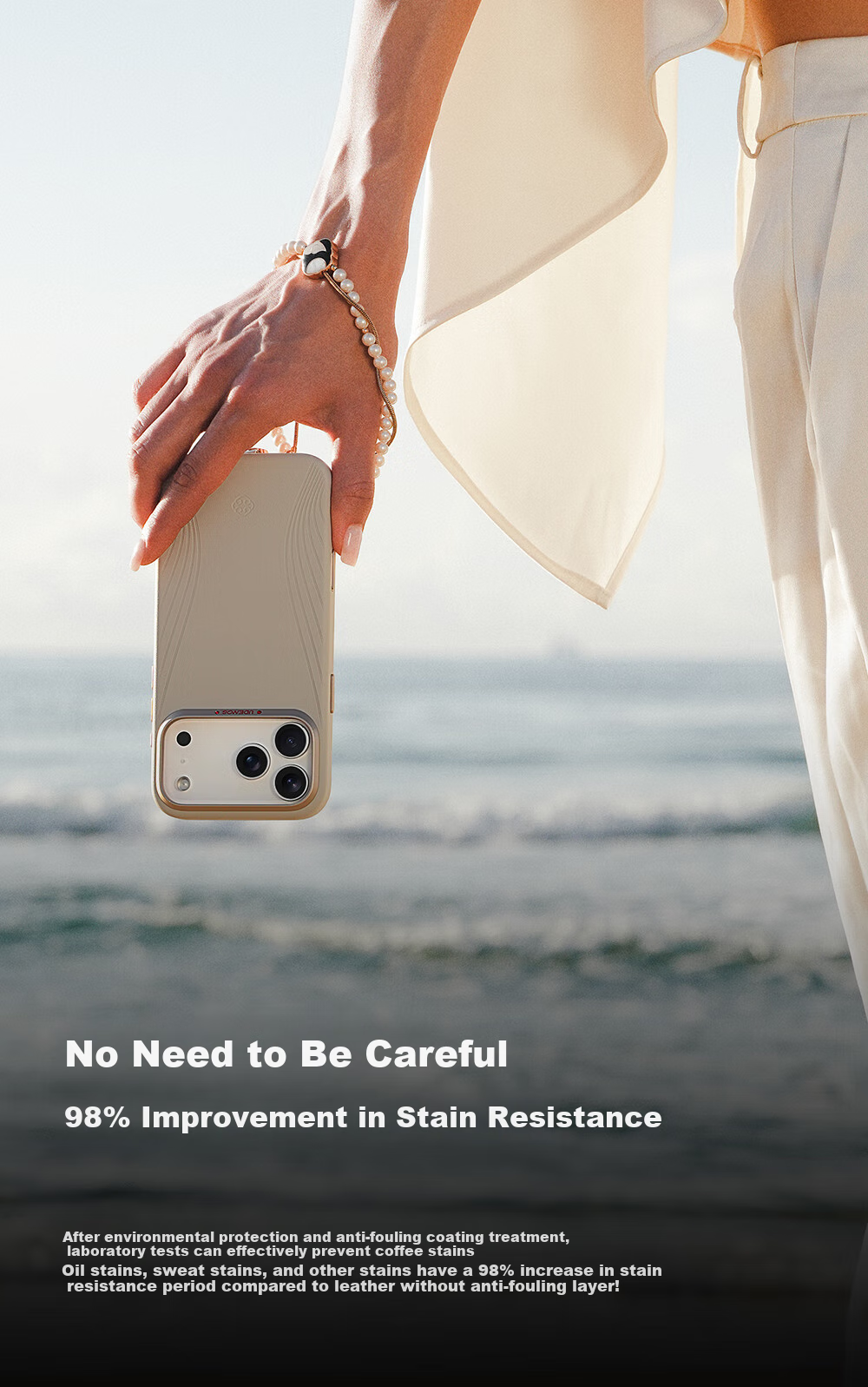 DEFENSE Кожаный чехол для Apple iPhone 17 Pro Max, противоударный, полный защитный чехол, цвет Сяояо Бай