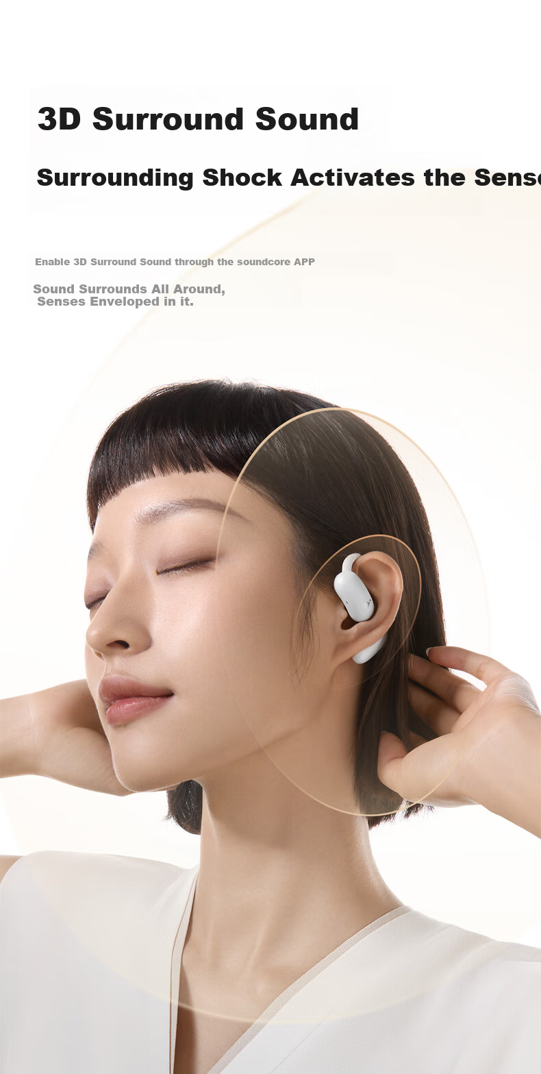 Беспроводные наушники SoundCore Anke Feiyue Air, с креплением на ухо, Bluetooth 5.4, черный