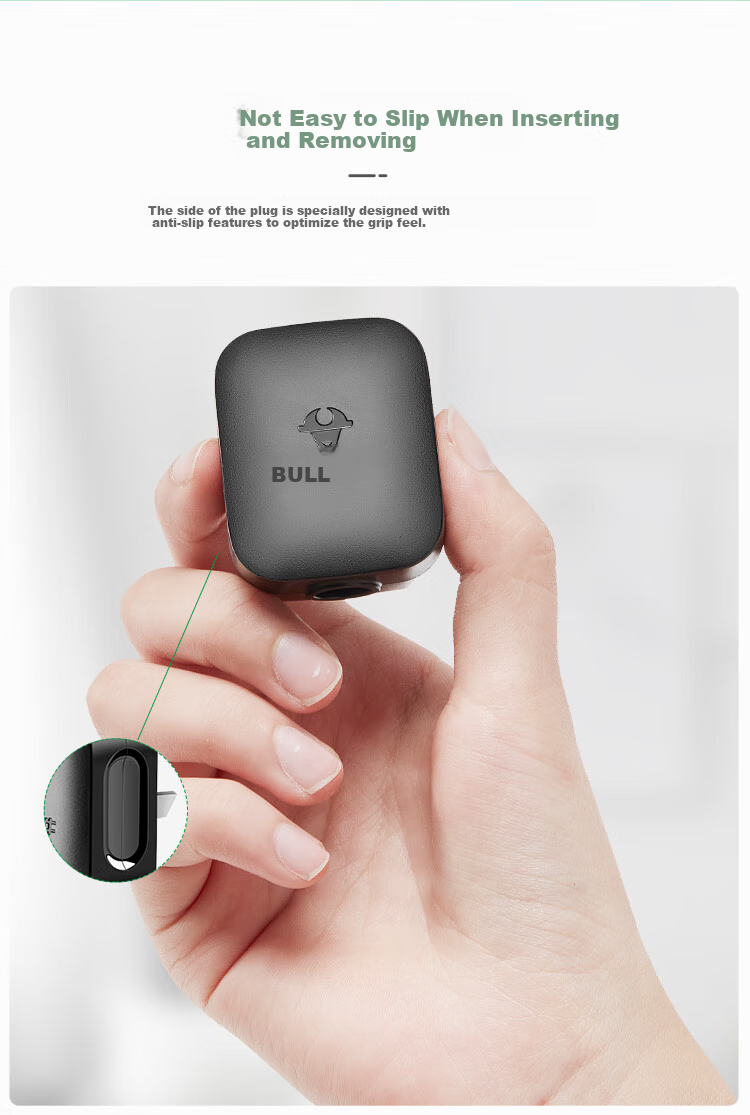 Удлинитель BULL GNT-10S, 10А, трехштырьковый, черный, 10 шт.