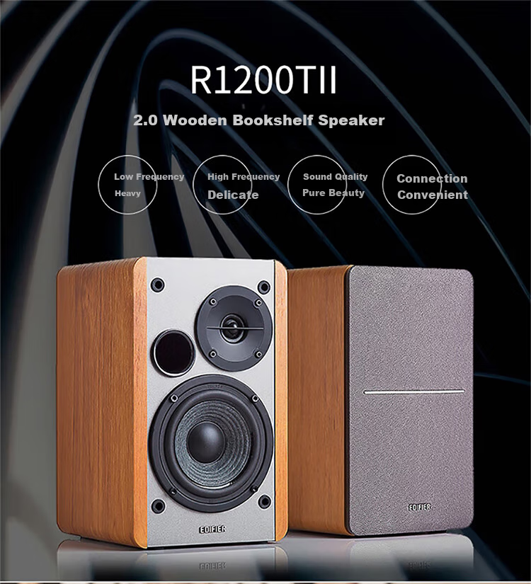 Компьютерные колонки EDIFIER R1200TII 2.0, для настольного компьютера, ноутбука, подарок на Новый год