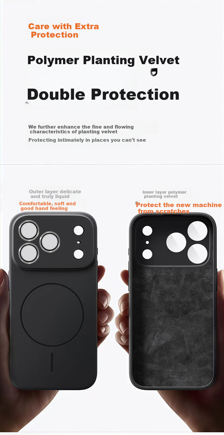 Чехол Xuanka для Apple iPhone 17 с защитой камеры, магнитный, силиконовый, черный